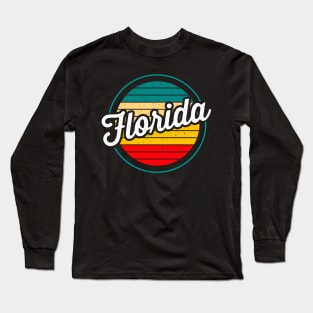 Florida - Retro Sunset Long Sleeve T-Shirt